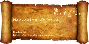 Markovits Őzike névjegykártya